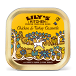 Lily's Kitchen Chicken and Turkey Casserole with Carrots Squash and Pearl Barley Wet Dog Food 150g P