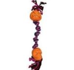 Bobby Cotton Bone Rubber Scary Pumpkin Dog Toy 38cm