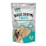 Rosewood Magic Bone Dental Twist Chicken Stuffed with Peanut Butter Medium Dog Treats 4pcs 120g