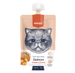Wanpy Tasty Meat Paste Salmon, Chicken & Carrot Wet Cat Food 90g